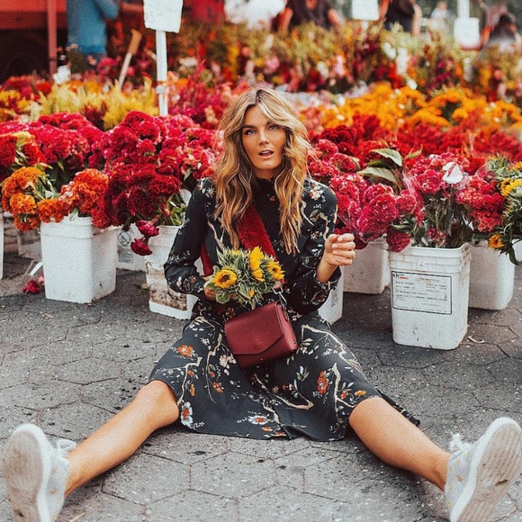 Nanette Lepore Mock Neck Long Sleeve Midi Dress - Picture 2 of 8